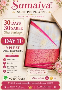 Sumaiya Saree Pre Pleating and Class Thumb 11